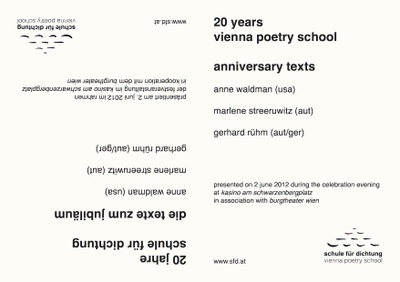 schule für dichtung (hg.): 20 jahre schule für dichtung – die texte zum jubiläum